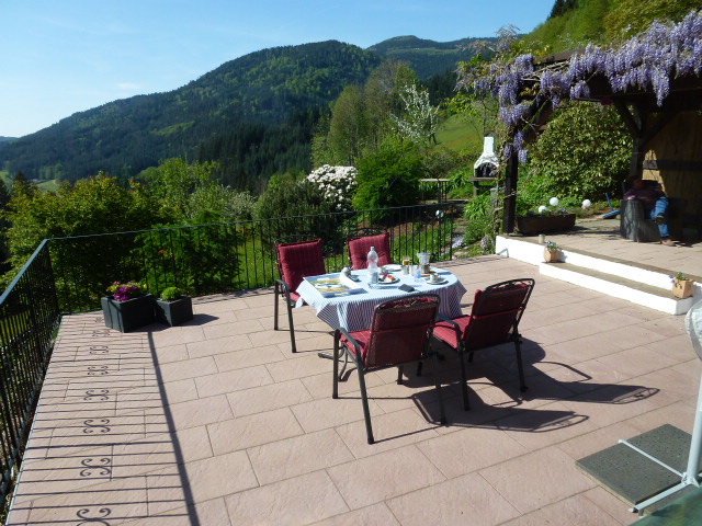 Terrasse am Ferienhaus